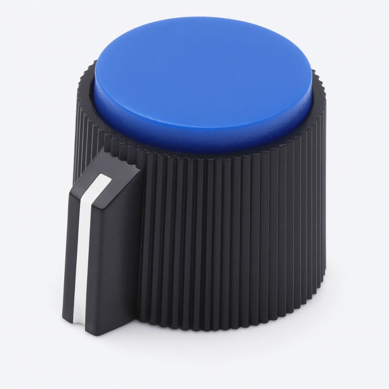 RMDB-21-6 Dark Blue Control Knob – 6mm Shaft | RoMaks Limited