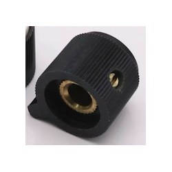 RMR-21-6 Red Control Knob 6mm Shaft | Plastic Knob With Brass Insert