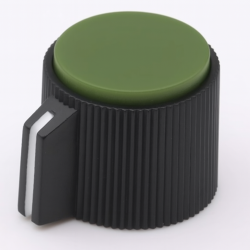RMAG-21-6 Army Green Control Knob – 6mm Shaft, Screw, Brass Insert | RoMaks