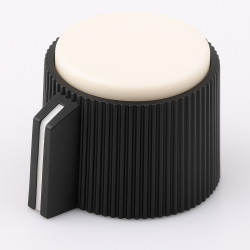 RMW-21-6 White Control Knob – 6mm Shaft, Screw, Brass Insert | RoMaks