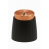 RM-15B-16GL Plastic Control Knob – Black Base, Gold Metal Cap, 15mm