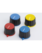 RM21-16-Yx-6 Colored Plastic Control Knobs (with Brass Insert)